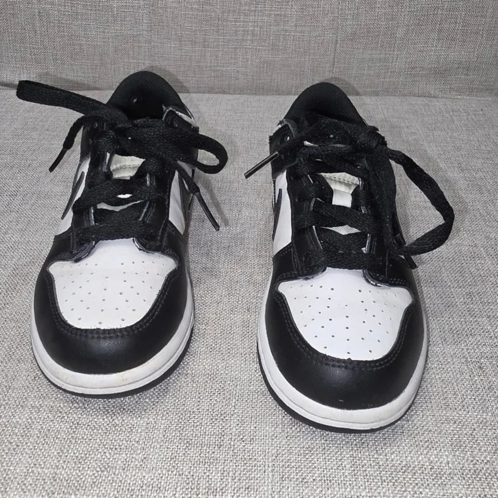 Nike Dunk Low Panda White Black Kids Sneakers CW1588-100 Size 13C